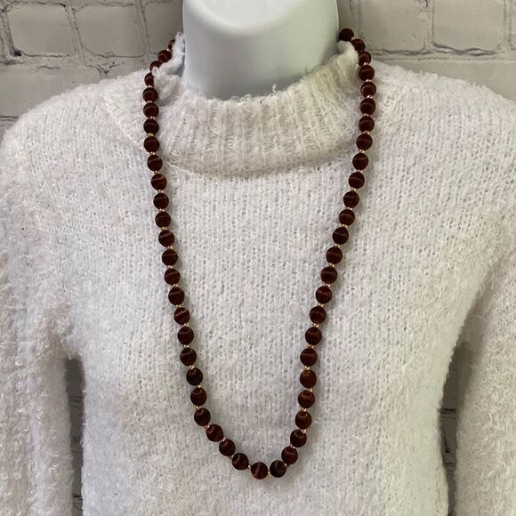 🔥FIRM EUC Vintage Jewelry Bead Necklace - Picture 1 of 7